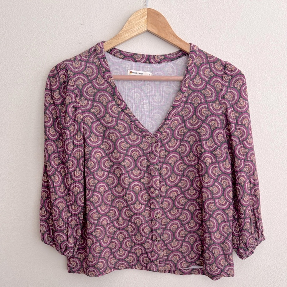 MARINE LAYER Colette Printed Top